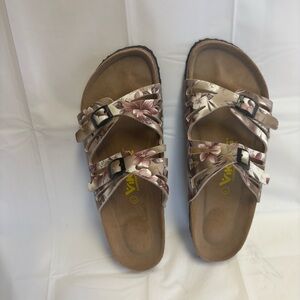 Viking Size 41 /US 10-10.5 Floral Double Strap Sandals